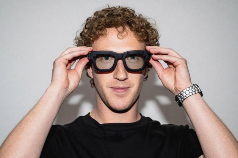 Zuckerberg met zijn AI-bril (Afbeelding: Grok / FOK.nl)