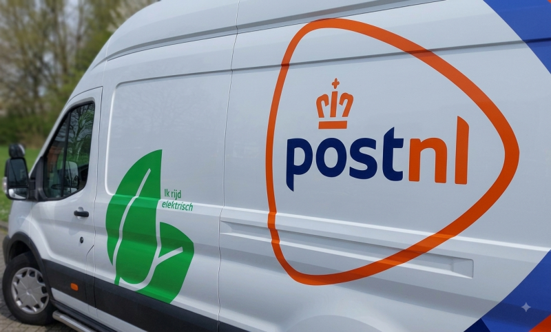 PostNL bus (@PostNL met AI-bewerking positionering bus) 