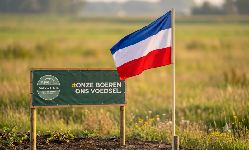 Omgekeerde vlag uit protest (@Gemini-AI-impressie) Omgekeerde vlag uit protest (@Gemini-AI-impressie)