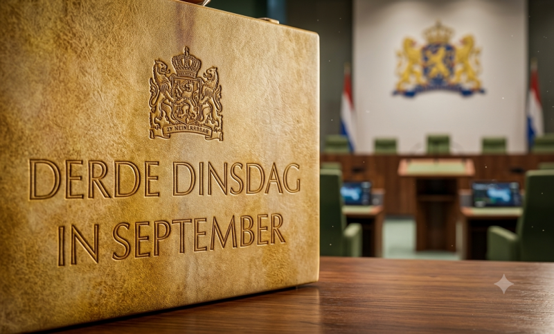 Koffertje 'Derde dinsdag in september' (@Gemini-AI-impressie) 