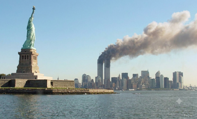 Aanslag Twin Towers New York 9/11/ 2001 (@gNational Park Service) 