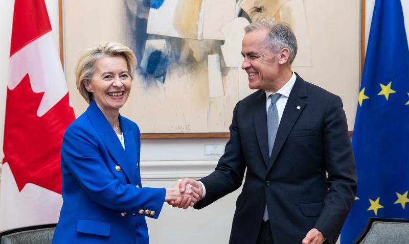 Ursula von der Leyen en Mark Carney (@European Union, 2026 - https://creativecommons.org/licenses/by/4.0/) Ursula von der Leyen en Mark Carney (@European Union, 2026 - https://creativecommons.org/licenses/by/4.0/)