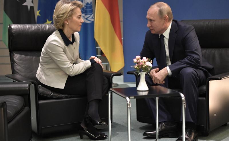 Vladimir Putin en Ursula von der Leyen 2020 (@kremlin.ru - https://creativecommons.org/licenses/by/4.0/) 