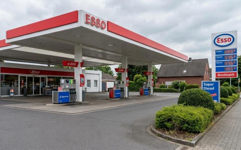 Esso benzinestation (@Gemini-AI-impressie ) Esso benzinestation (@Gemini-AI-impressie )